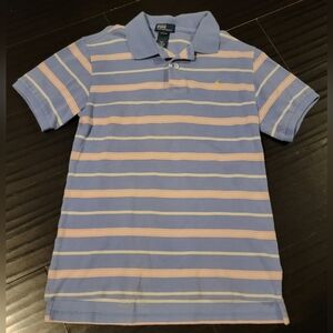 Polo by Ralph Lauren Kids Striped Polo Shirt - Blue and Pink
